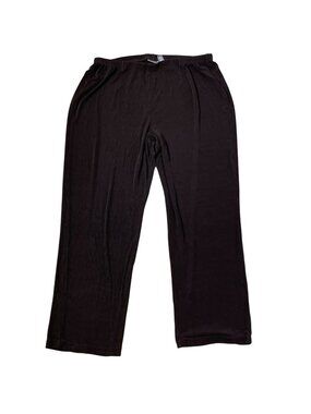 Chico's Travelers Liquid Knit Slinky Acetate Wide Leg Pull On Pants Sz XL SHORT